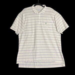 B. Draddy USA Mens White Blue Short Sleeve Casual Polo Golf Shirt Size XL
